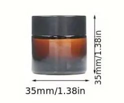 Amber glass jars 10 ml